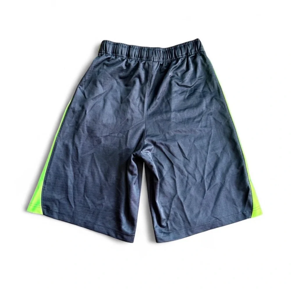 Nike Boys Basketball Shorts Black Neon Lime Green L